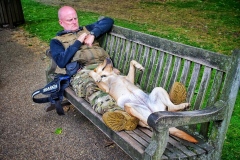 《Rest with dog》      獲Honour獎     作者：田利平