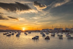《Yachts at Potrush sunset》   获Merit奖   作者：王惠珍（B组）